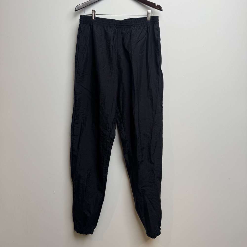 Vtg 90s Augusta Sportswear Pants Adult XXL Black Nylon Windbreaker USA Made Rare